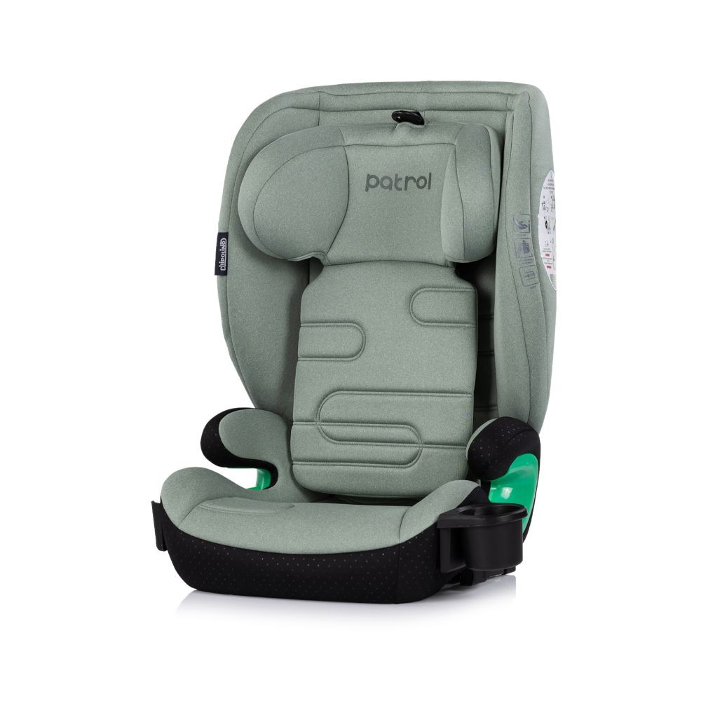 Silla de Auto PATROL i-Size 100–150 cm con Isofix, Reposacabezas Ajustable y Guías para Cinturón, para Niños, Seguridad Homologada R129/04