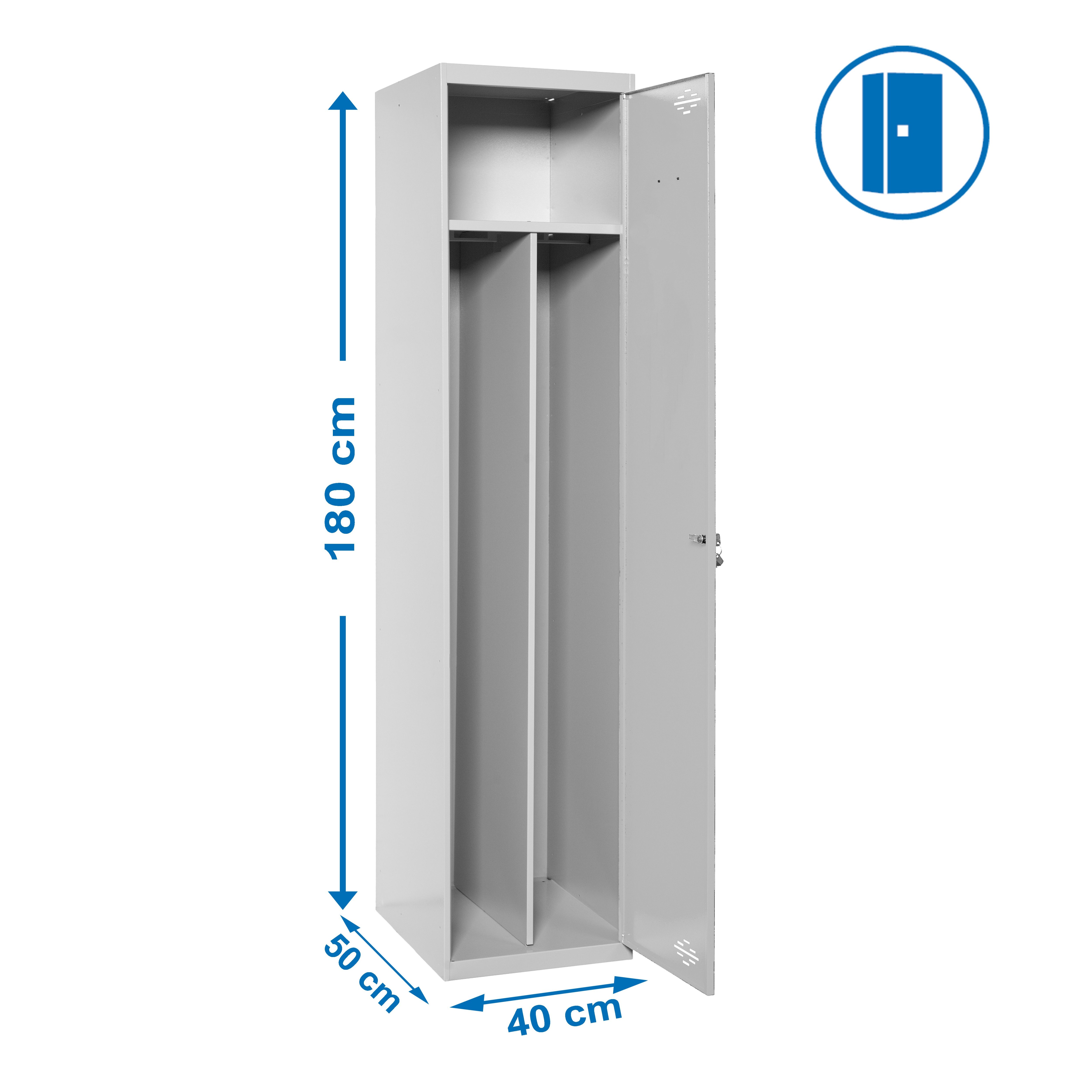 Estantería SIMONRACK Simonlocker prof.mon.single-div 1/1 400 gris