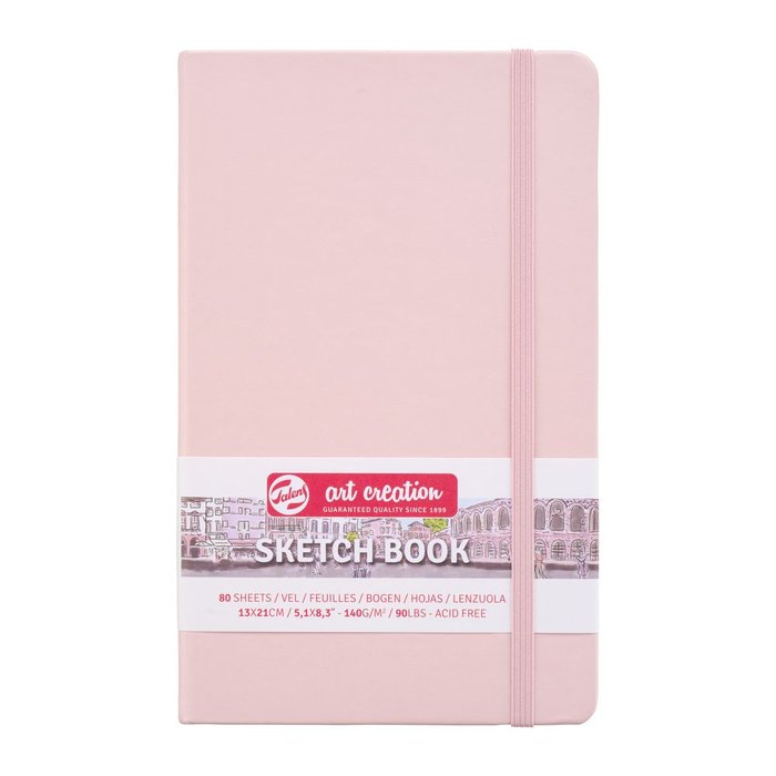 TALENS CUADERNO BOCETOS 13X21CM 140G 80 HOJAS ROSA PASTEL BLOC TAC 13x21x2 Cms.