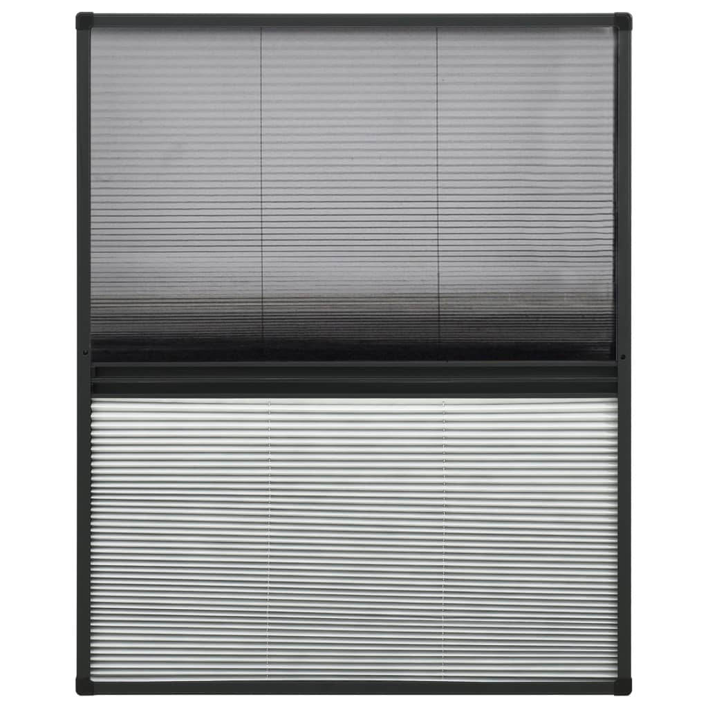 vidaXL Mosquitera Plisada para Ventanas Contra el Sol Aluminio 60x80cm Rejilla Color Antracita,  Blanco, y mas