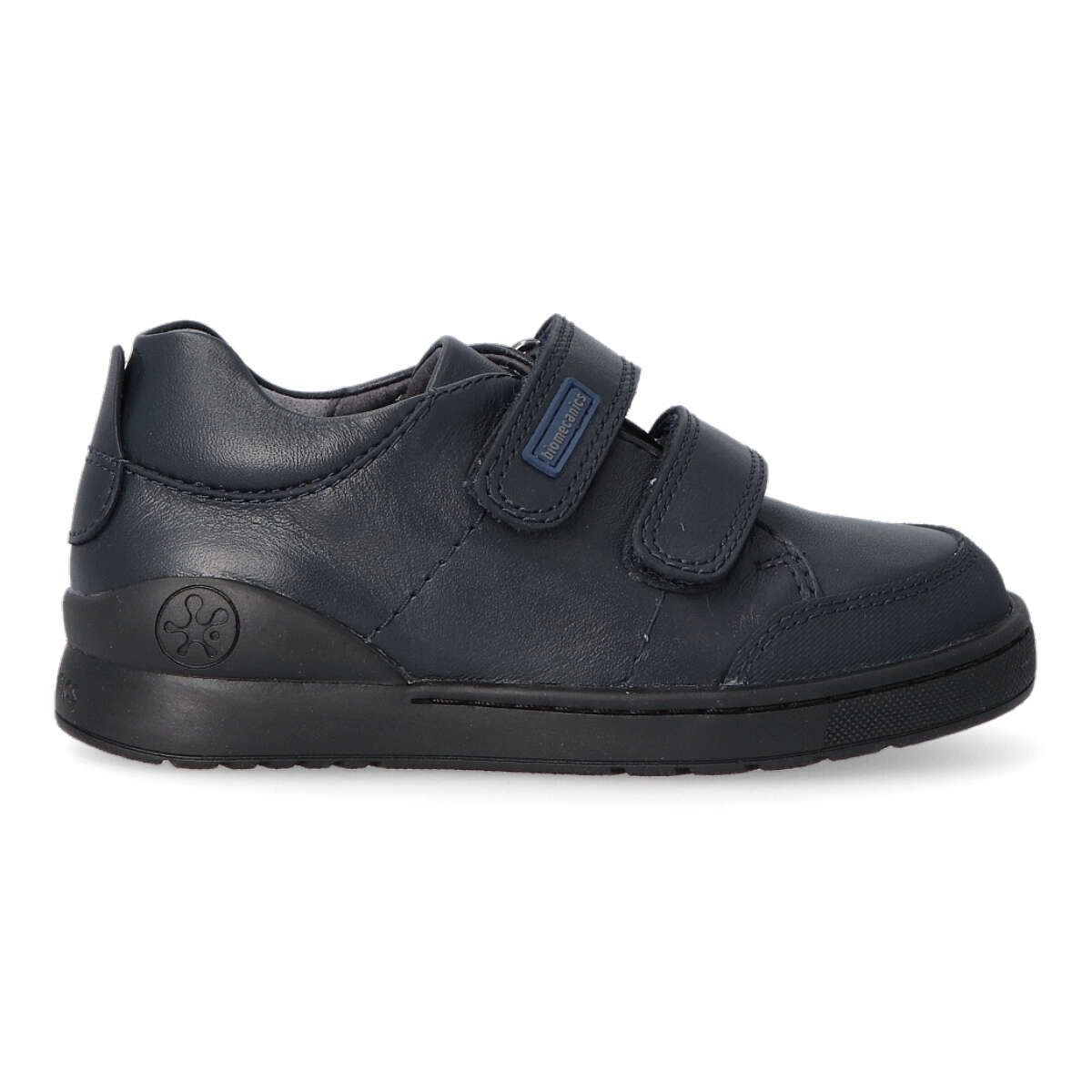 Biomecanics - Zapato colegial BIO 201101 para niño, de piel napa con cierre de velcro, puntera y talón reforzados, plantilla antibacteriana acolchada extraíble