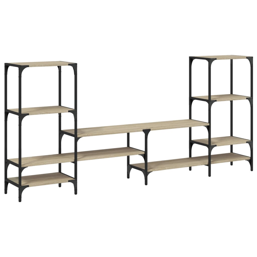 Vidaxl Mueble de TV Madera de Ingeniería 206,5x28,5x95 Cm - Gris Sonoma