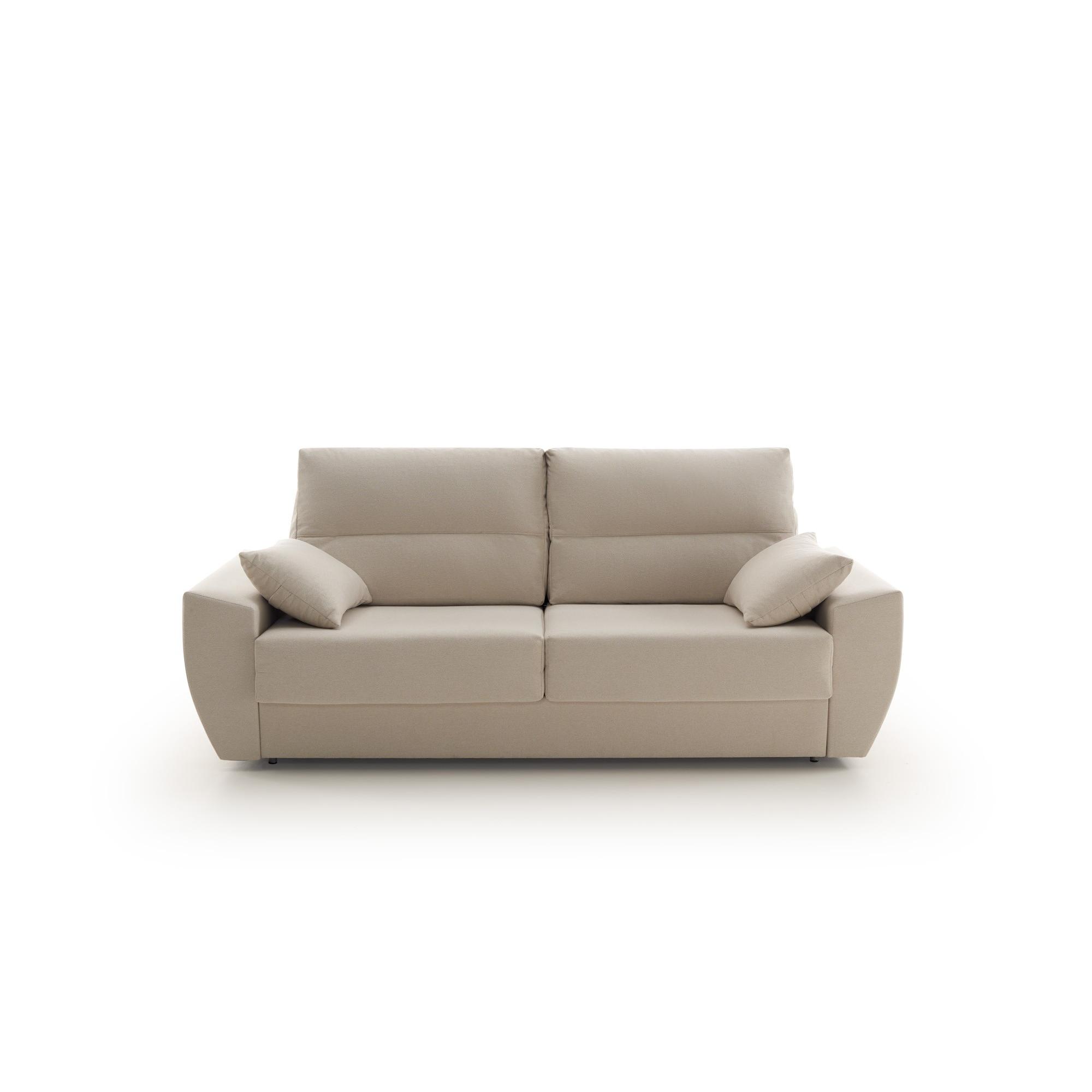Sofá Cama Italiano Mónaco 3 Plazas 200x96cm Tela Antimanchas Color Beige. Matris