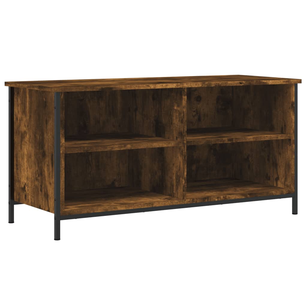 vidaXL Mueble para TV madera contrachapada roble ahumado 100x40x50 cm