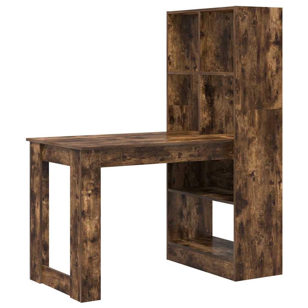 vidaXL Escritorio Roble ahumado 122 x 67 x 145 cm Madera de ingeniería