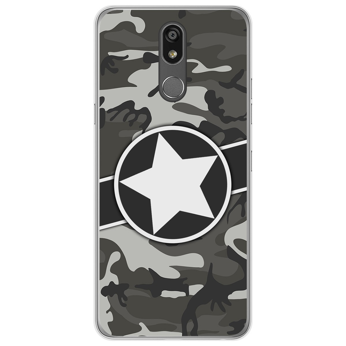 Tumundosmartphone Funda Gel Tpu para Lg K40 diseño Camuflaje 02 Dibujos