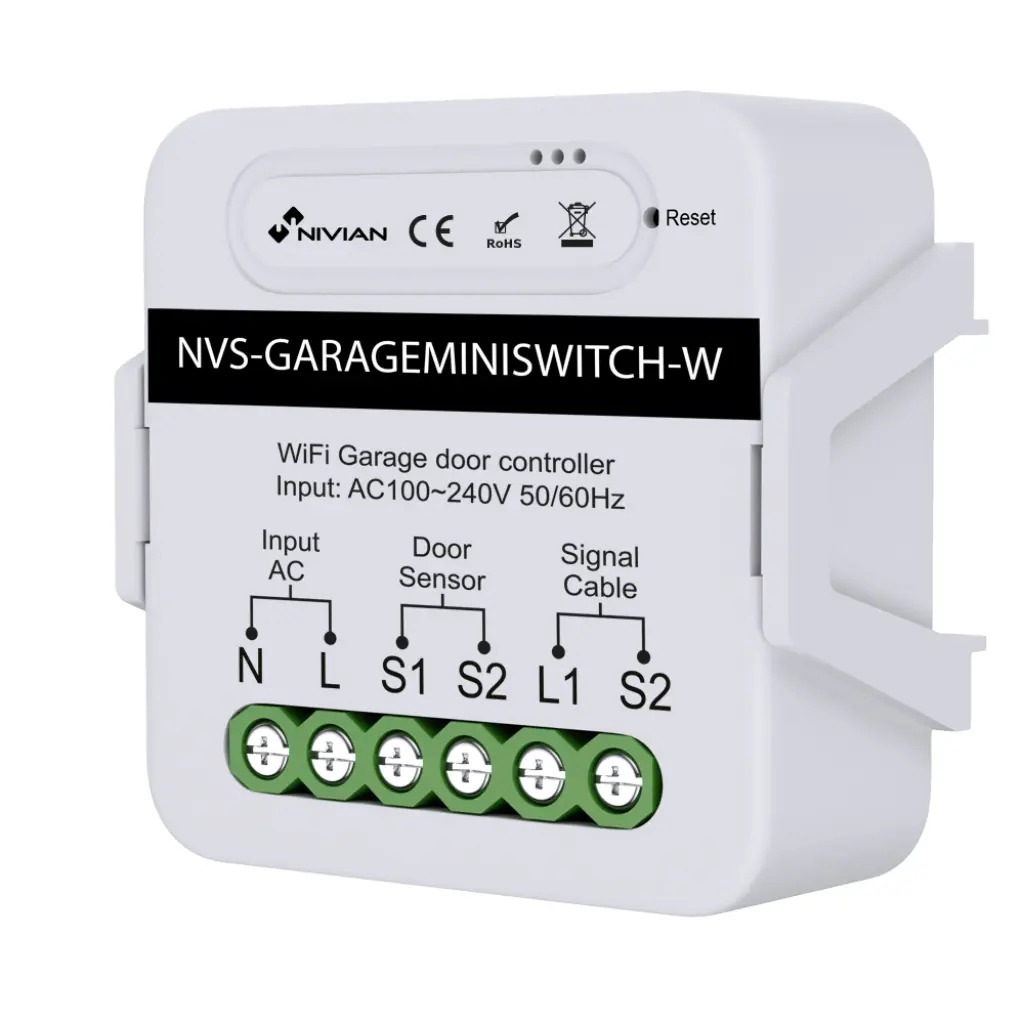 Controlador Wifi Puerta Garaje Nivian Nvs-garageminiswitch-w