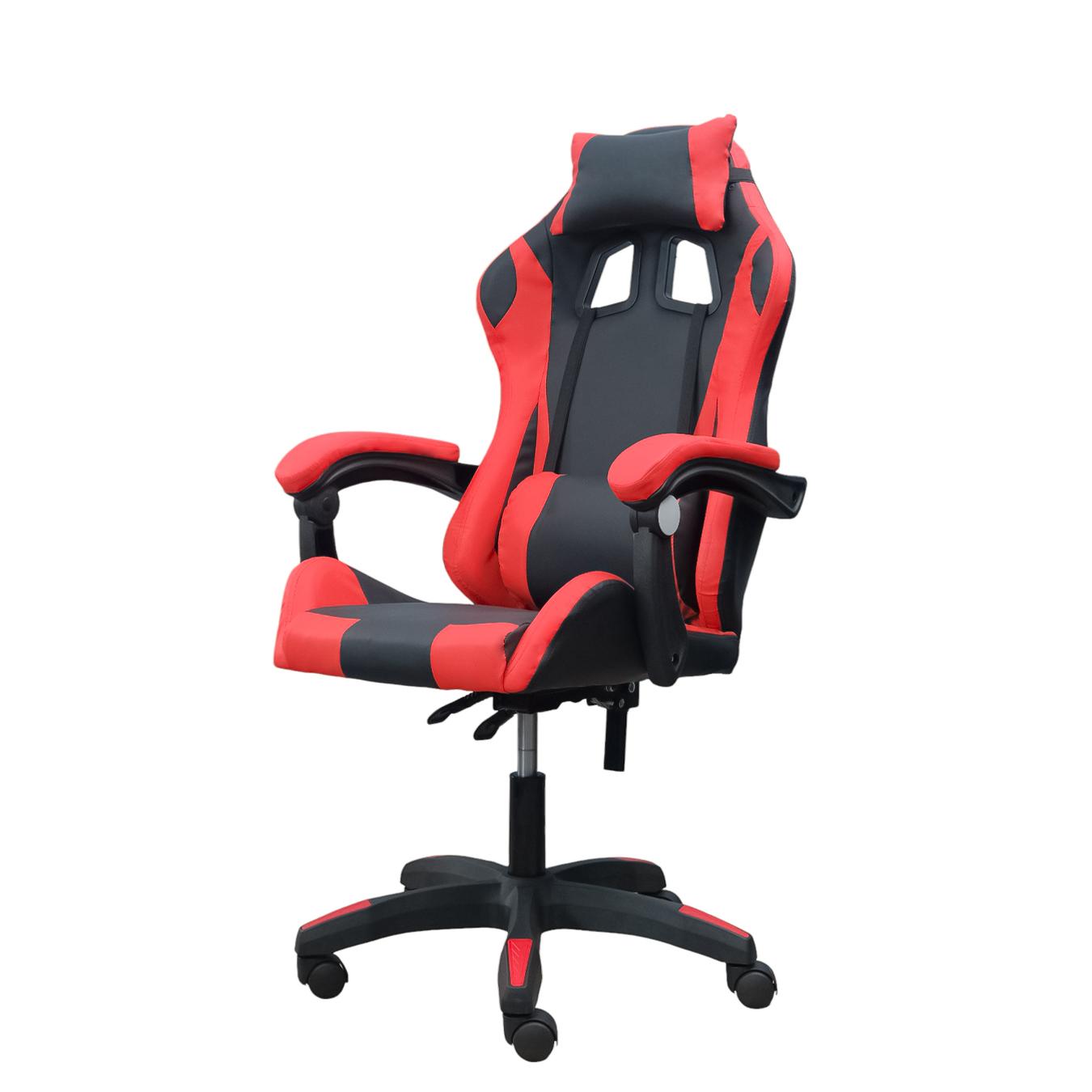 DASCK Silla Gaming, Silla de Oficina con Reposacabezas y Respaldo Ajustable, Ergonómica con Soporte Lumbar, Altura Ajustable