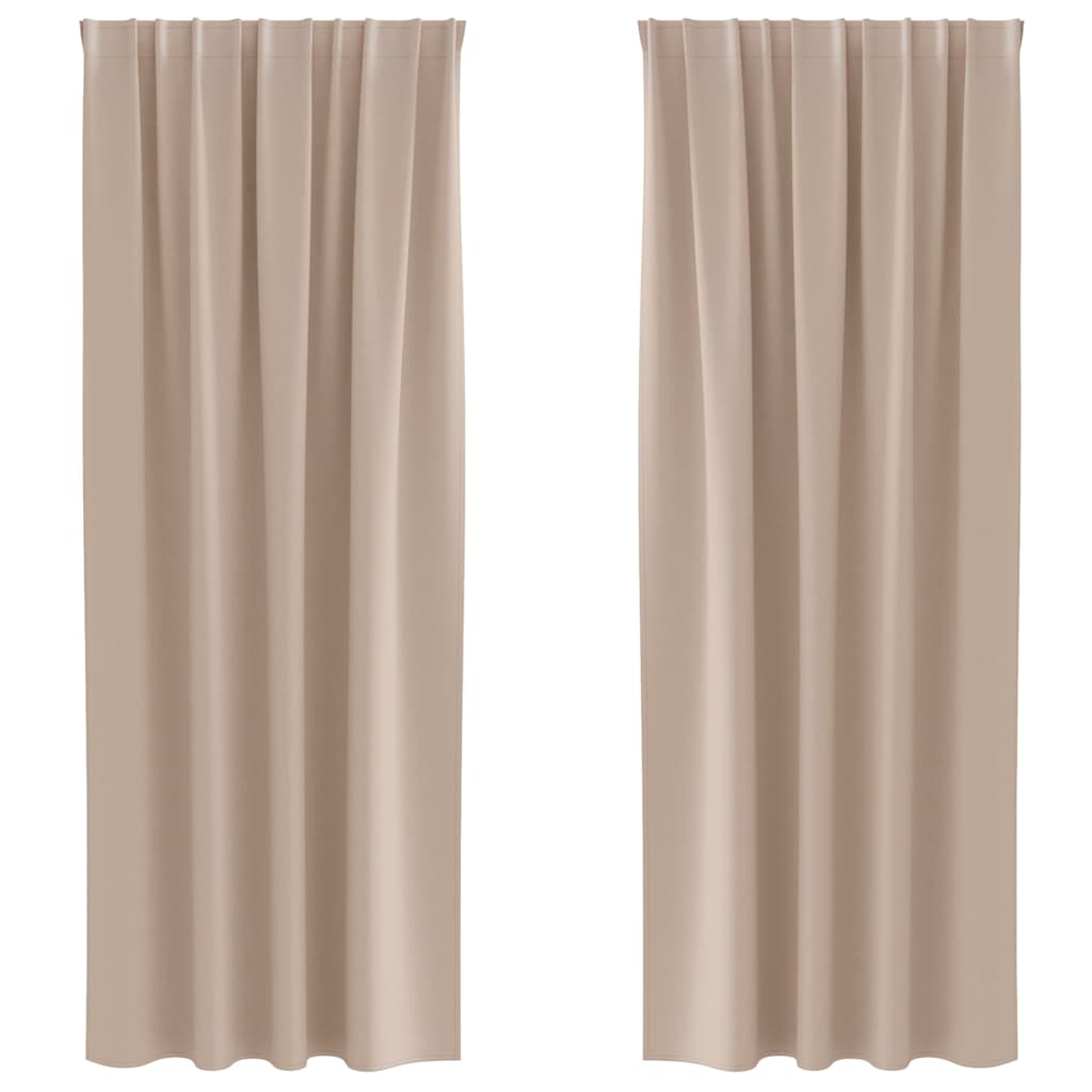 vidaXL Cortinas Opacas con Anillas 2 pcs 225 x 140 cm Poliéster
