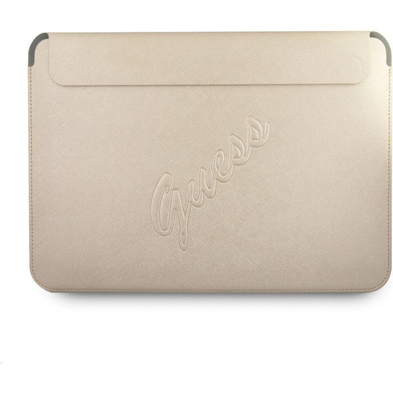 Funda Guess para portátil y tablet de 13" diseño Saffiano color Dorado GUCS13PUSASLG