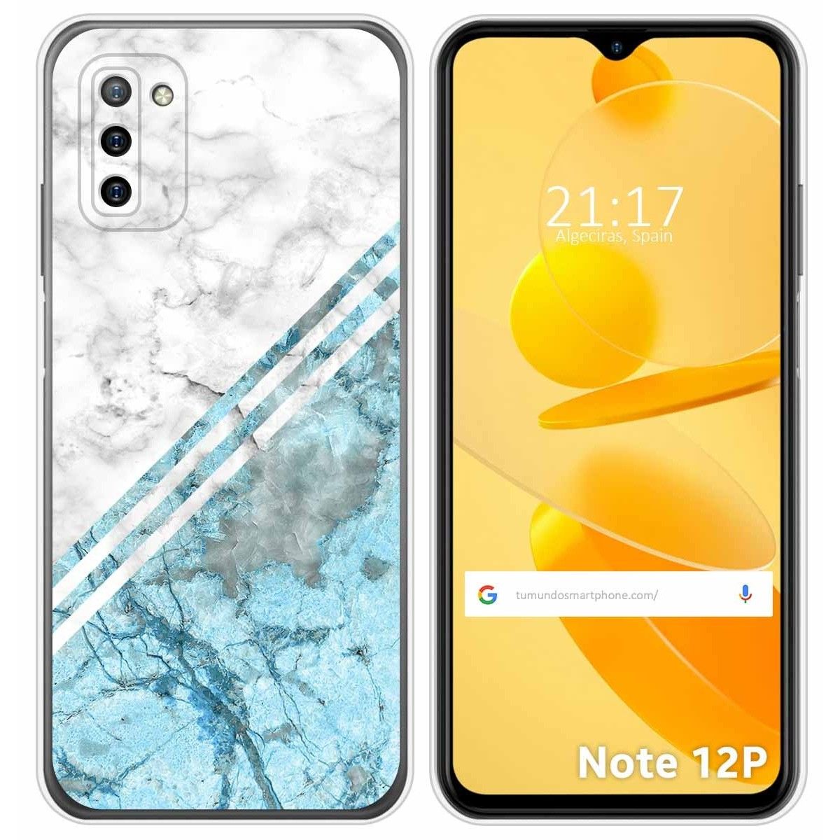 Funda Silicona para Ulefone Note 12P diseño Mármol 02 Dibujos