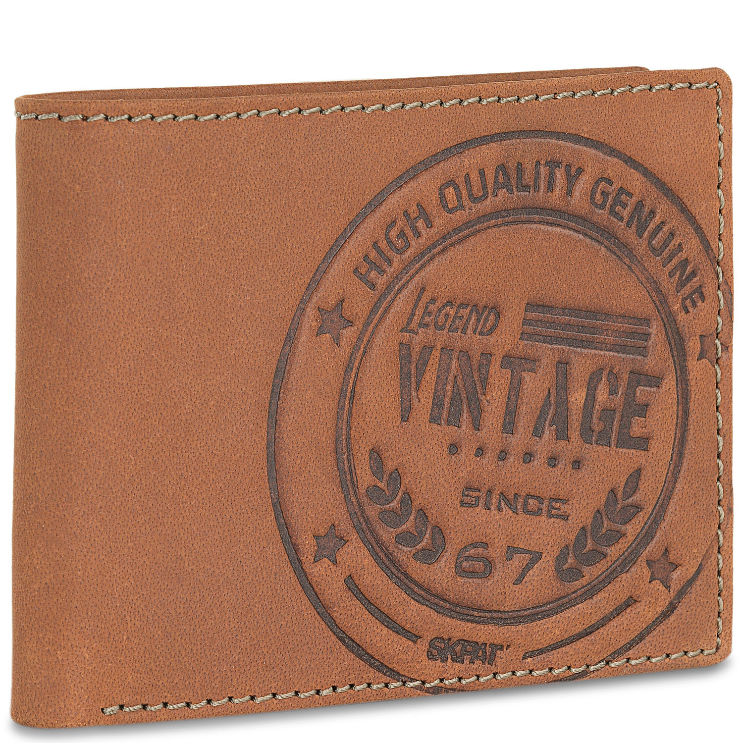 Carteras Para Hombre Piel - Cartera Hombre Marca SKPAT - Billeteras Para Hombre Con Compartimento Para Tarjetas - Monedero Hombre Piel Autentica Con Cremallera - Cartera Tarjetero Hombre RFID 204301