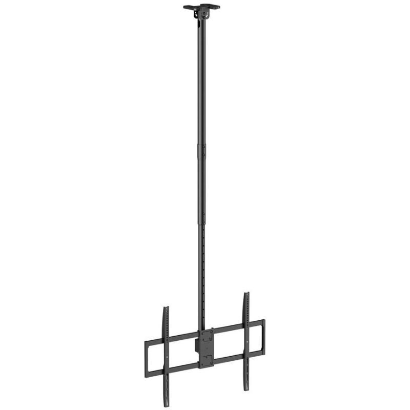 AISENS Soporte de techo pro giratorio, inclinable, extensible y nivelable para monitor/TV 80kg de 50-100, Negro