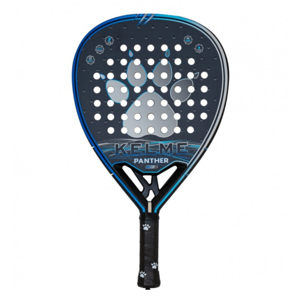 Pala de Pádel Kelme Panther - Equilibrio perfecto entre potencia y control - 3 capas de fibra de vidrio - Núcleo Black Extra Soft - Versatilidad en el juego