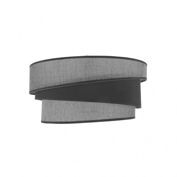 Pantalla colgante/pie salon e27 hara gris 40dx30dx20h