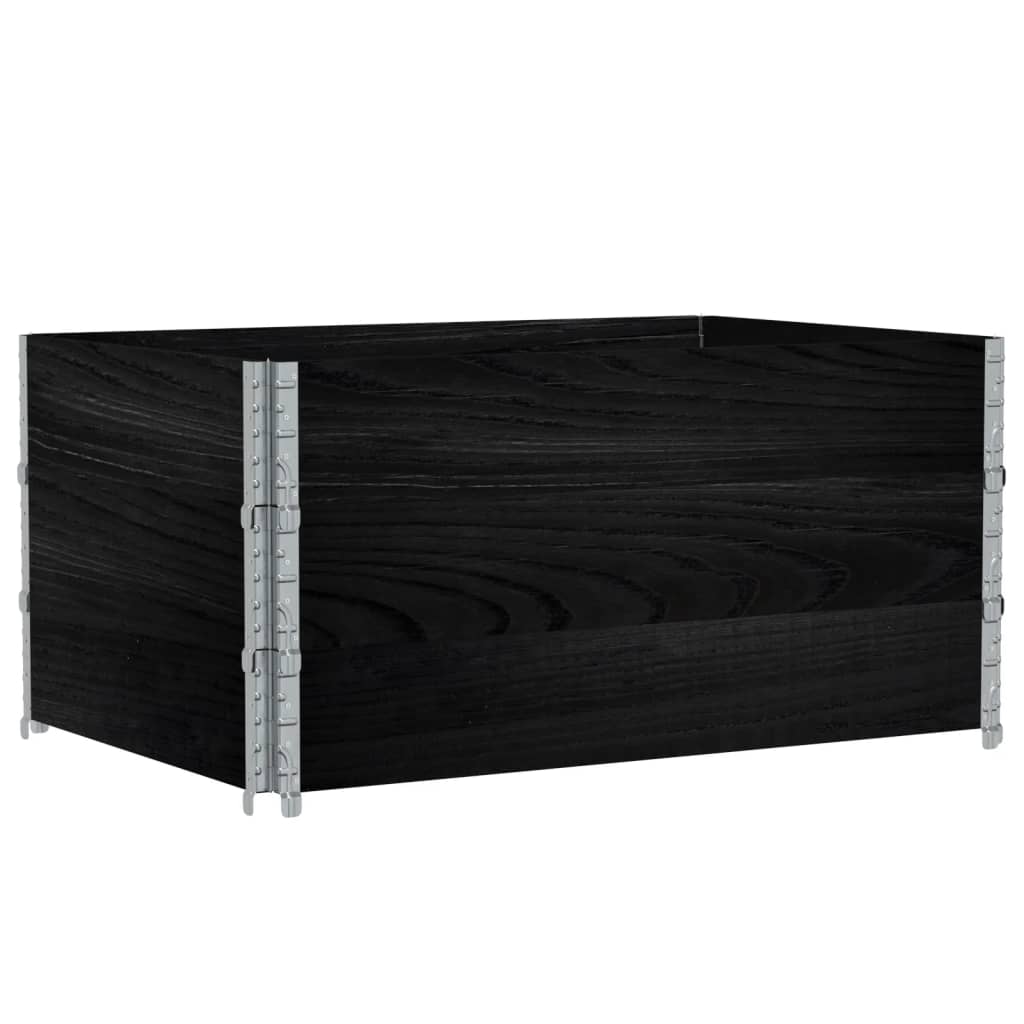 vidaXL Jardinera de madera maciza de pino 120x80 cm Color Marrón,  Negro,  Gris y mas