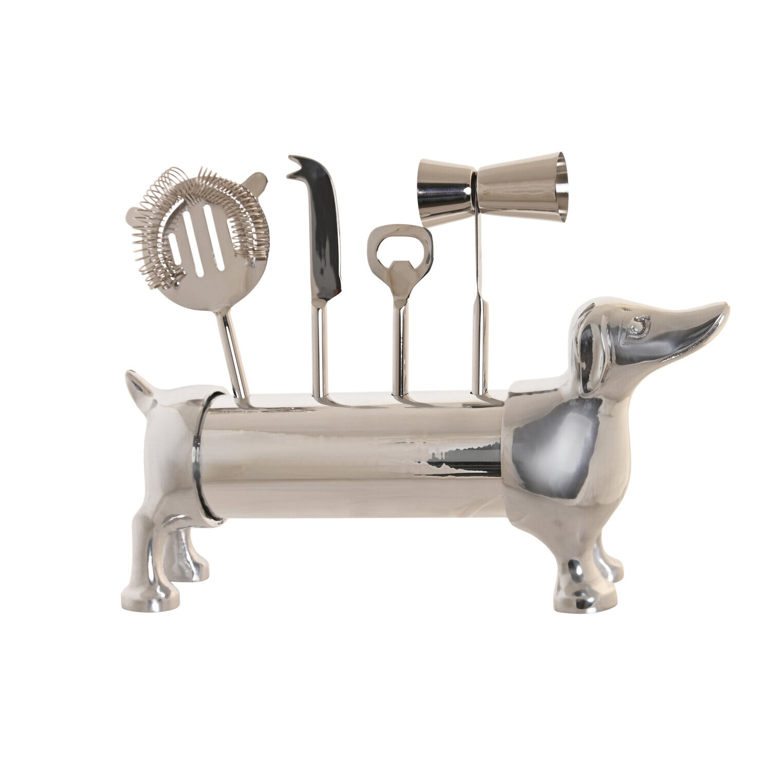 Coctel set 4 inox 37x9x18 perro cromado plateado El mejor complemento para tu hogar.