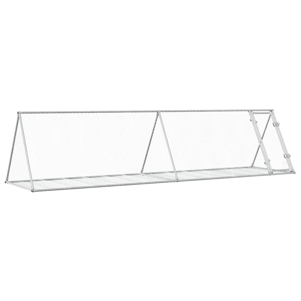 vidaXL Jaula para conejos acero galvanizado plateado Dimensiones 400 x 105 x 91, 200 x 105 x 91