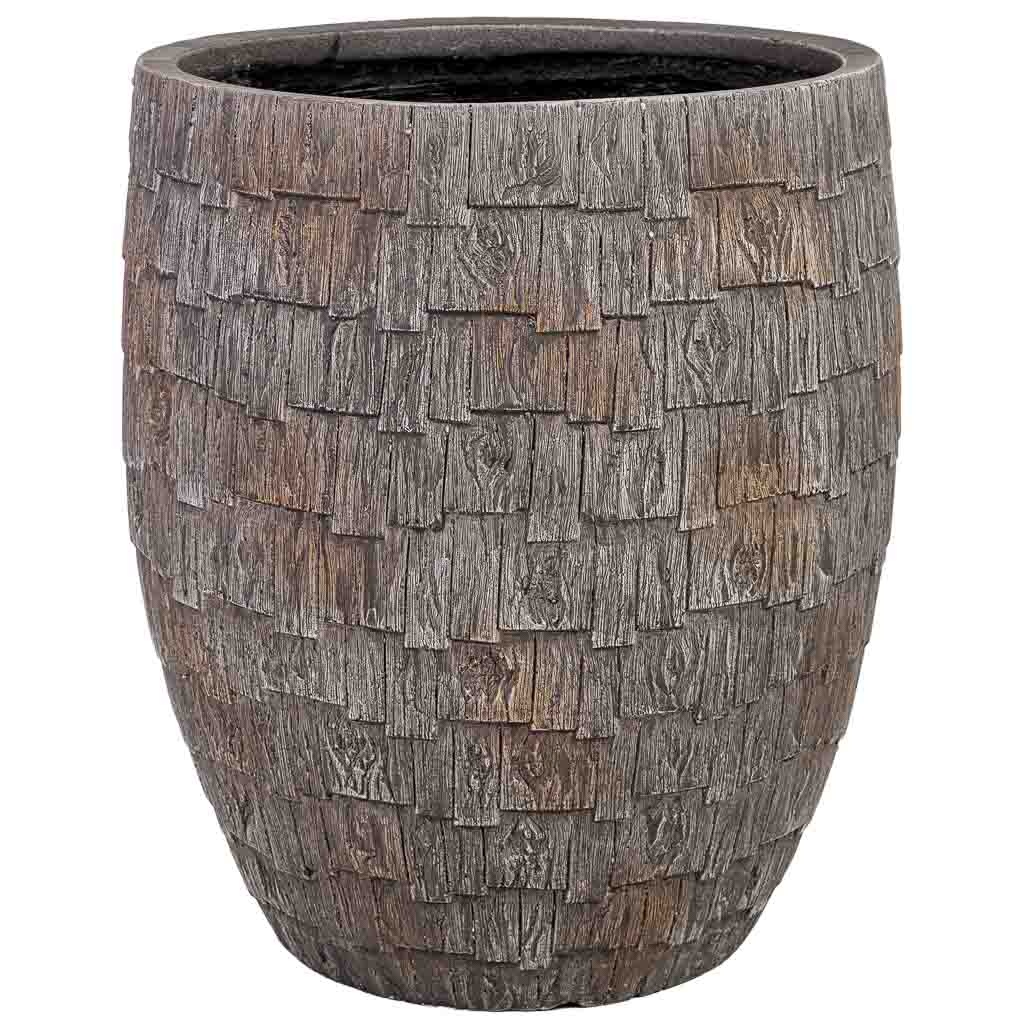 Wonderlust Deco - Macetero de fibra de vidrio marrón 46x46x53cm Marrón 46x46x53h cm