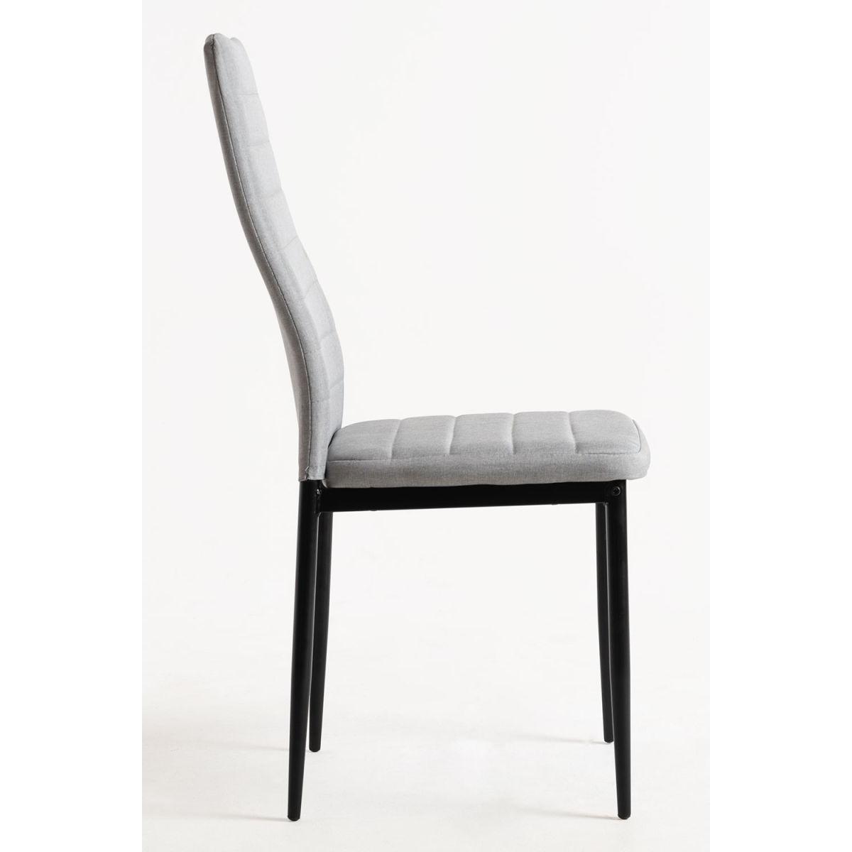 Regalos Miguel - Packs Sillas Comedor - Pack 4 Sillas Lauter Tela - Gris