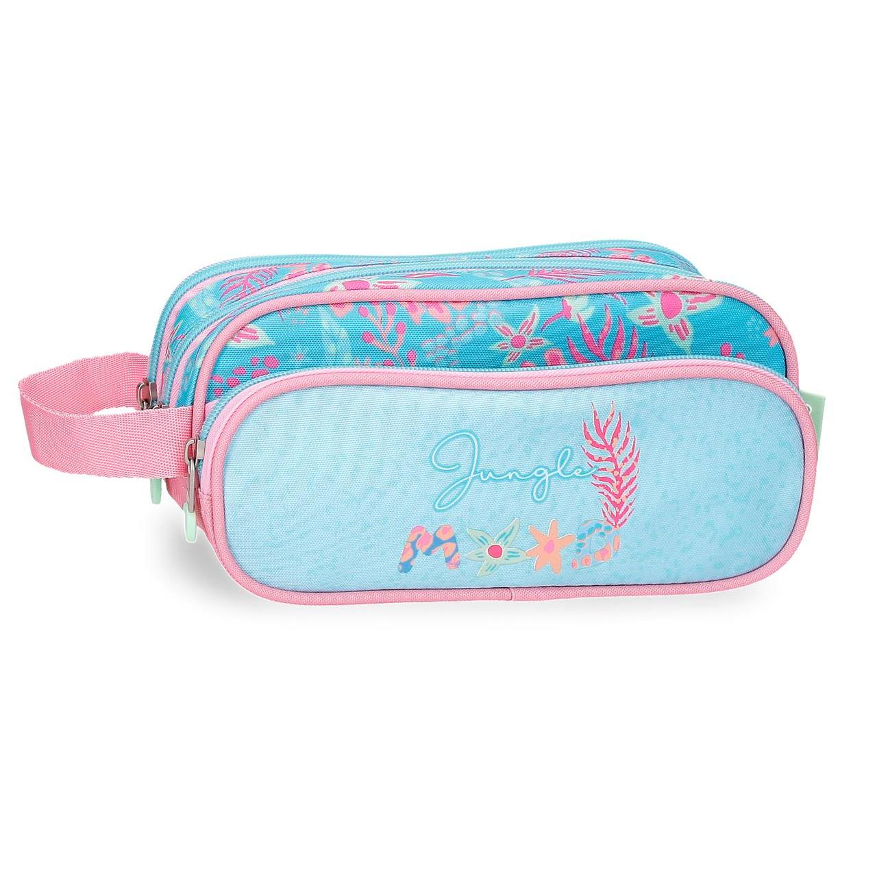 Enso Jungle Mood Estuche Azul de 22cm x 10cm x 9cm triple compartimento