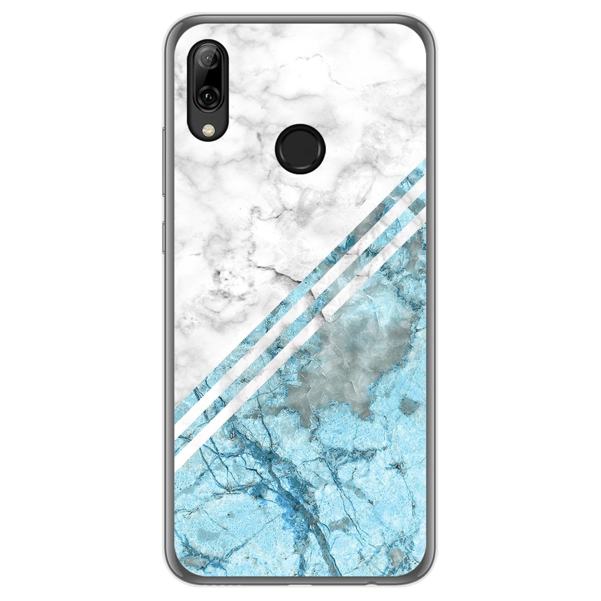 Tumundosmartphone Funda Gel Tpu para Huawei P Smart 2019 / Honor 10 Lite diseño Mármol 02 Dibujos