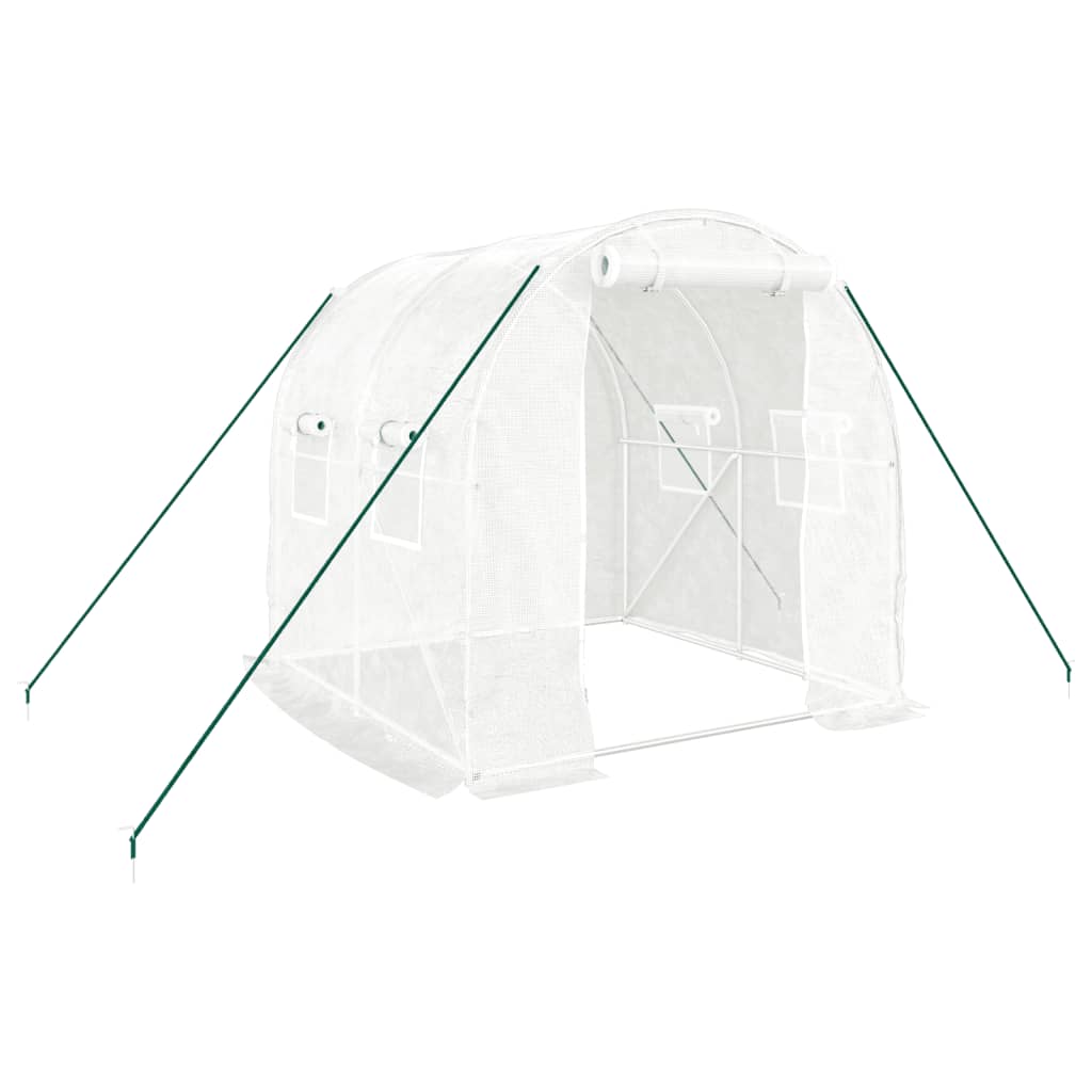 vidaXL Invernadero con estructura de acero blanco Multitalles