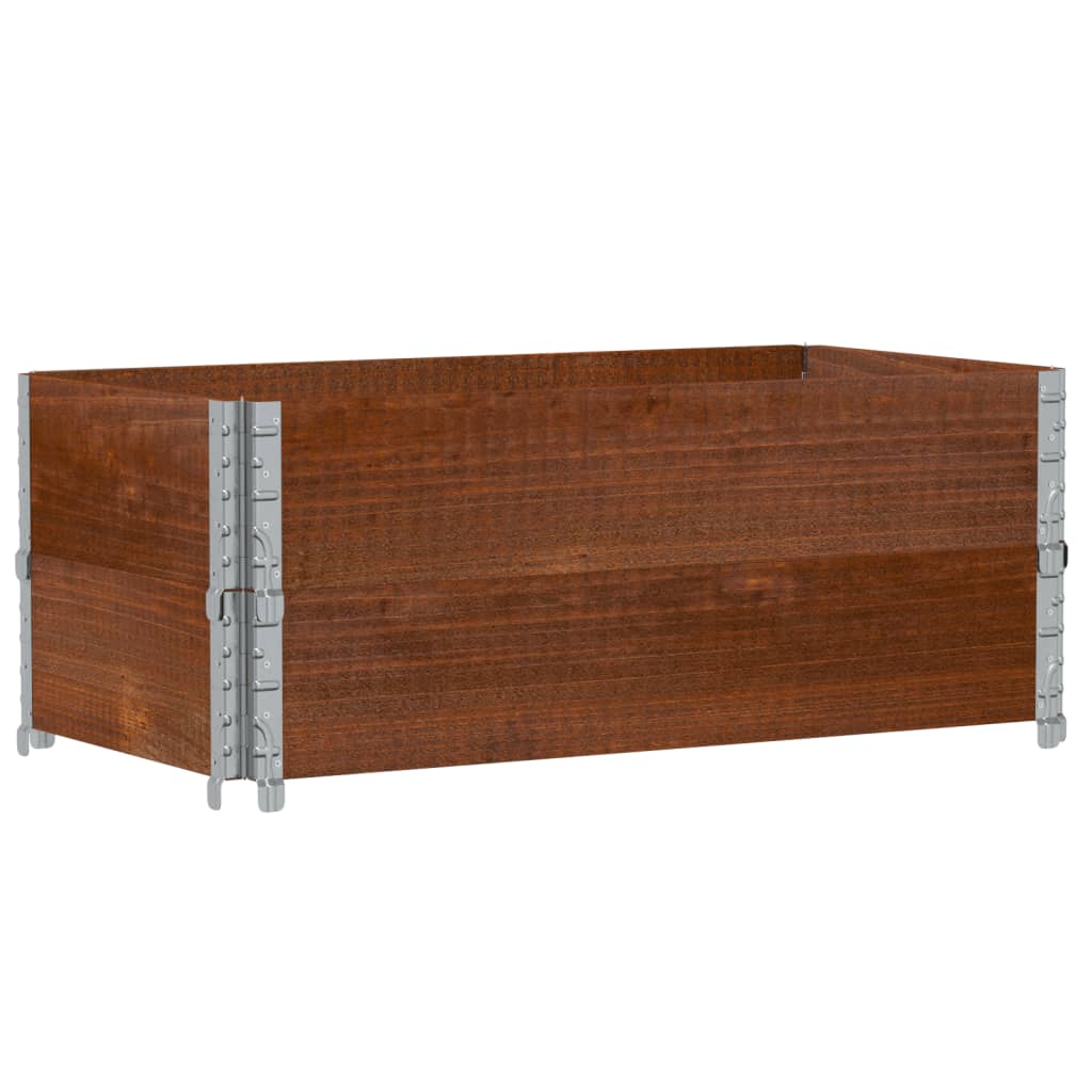 vidaXL Jardinera de madera maciza de pino 100x50 cm Color Marrón,  Negro,  Gris y mas