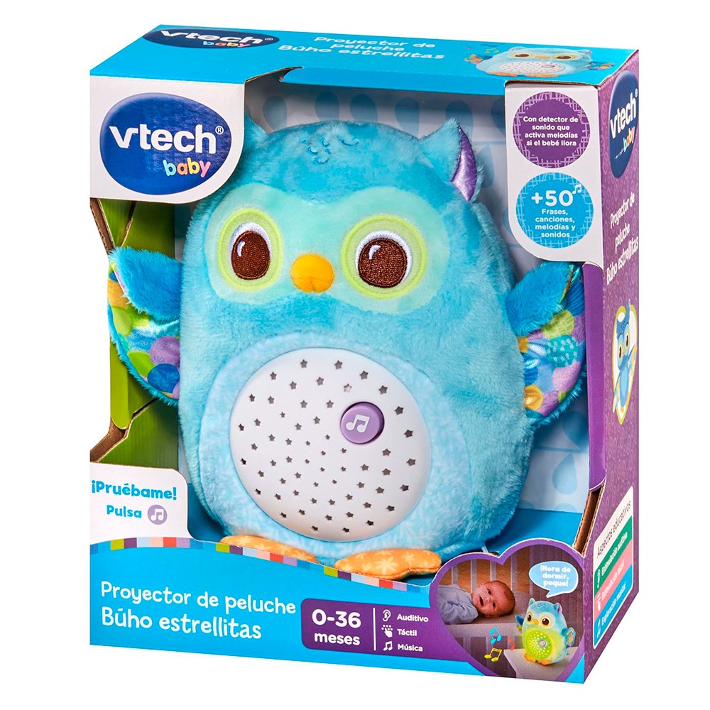 Proyector Peluche Búho Estrellitas.