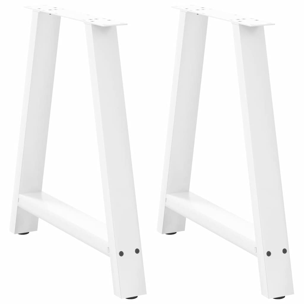 vidaXL Patas para mesa de comedor en forma de A (2 unidades) 70 x (72-73) cm, acero