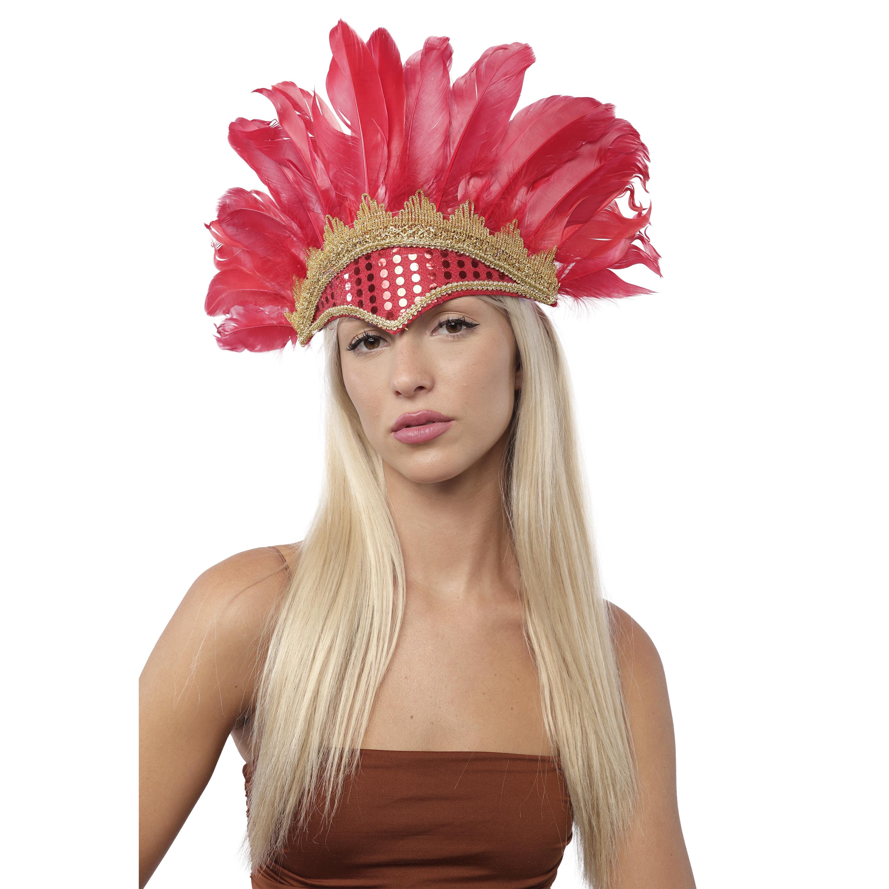 Carnavalife Diadema Plumas Carnaval para Disfraz de Pavo Real - Fiesta