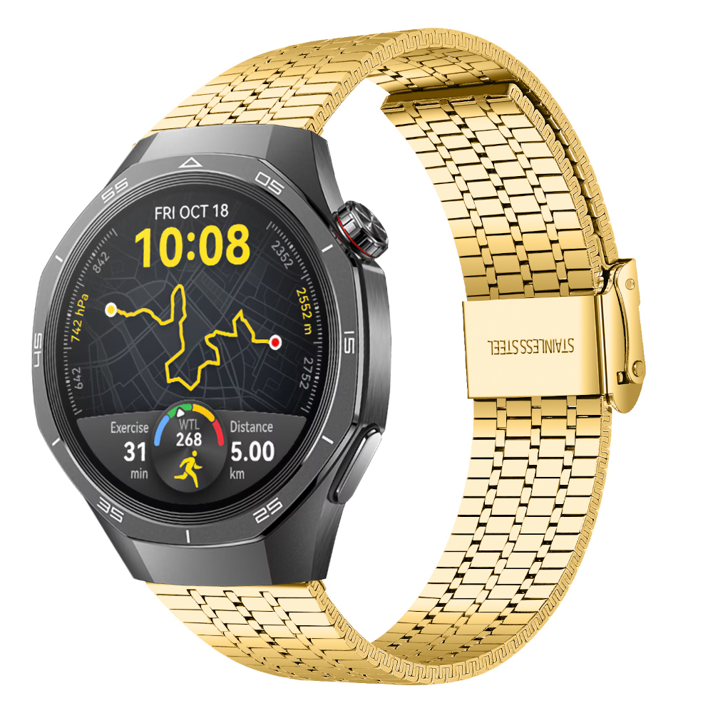 Correa de Acero para Amazfit GTR 4 / Bip 5 / Garmin Vivoactive 4 / Huaw Watch GT 5 - 46mm / GT 5 - 46mm / GT 4 - 46mm, Modelo Acero Flexible Ancho 22mm