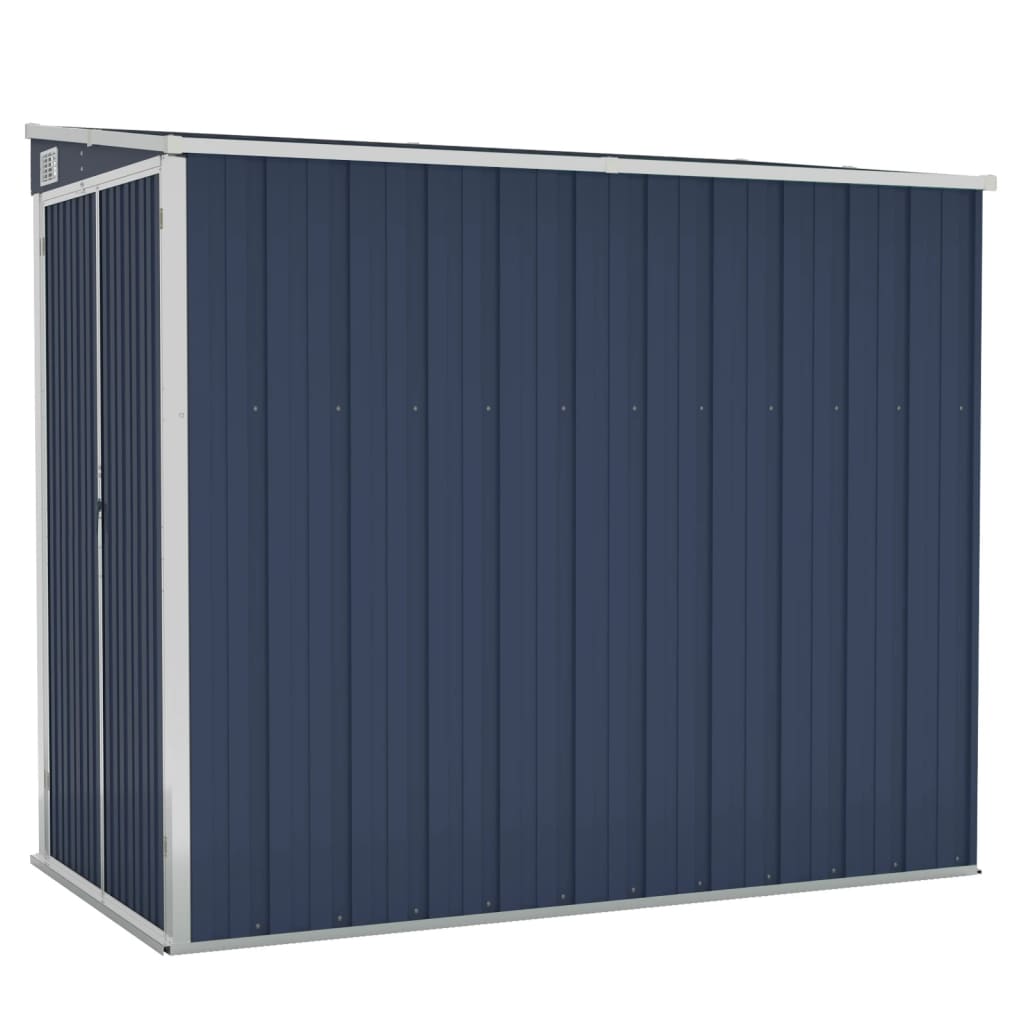 vidaXL Cobertizo de Jardín de Pared Acero Galvanizado 118x194x178 cm Casata Color Antracita,  Gris,  Verde y mas