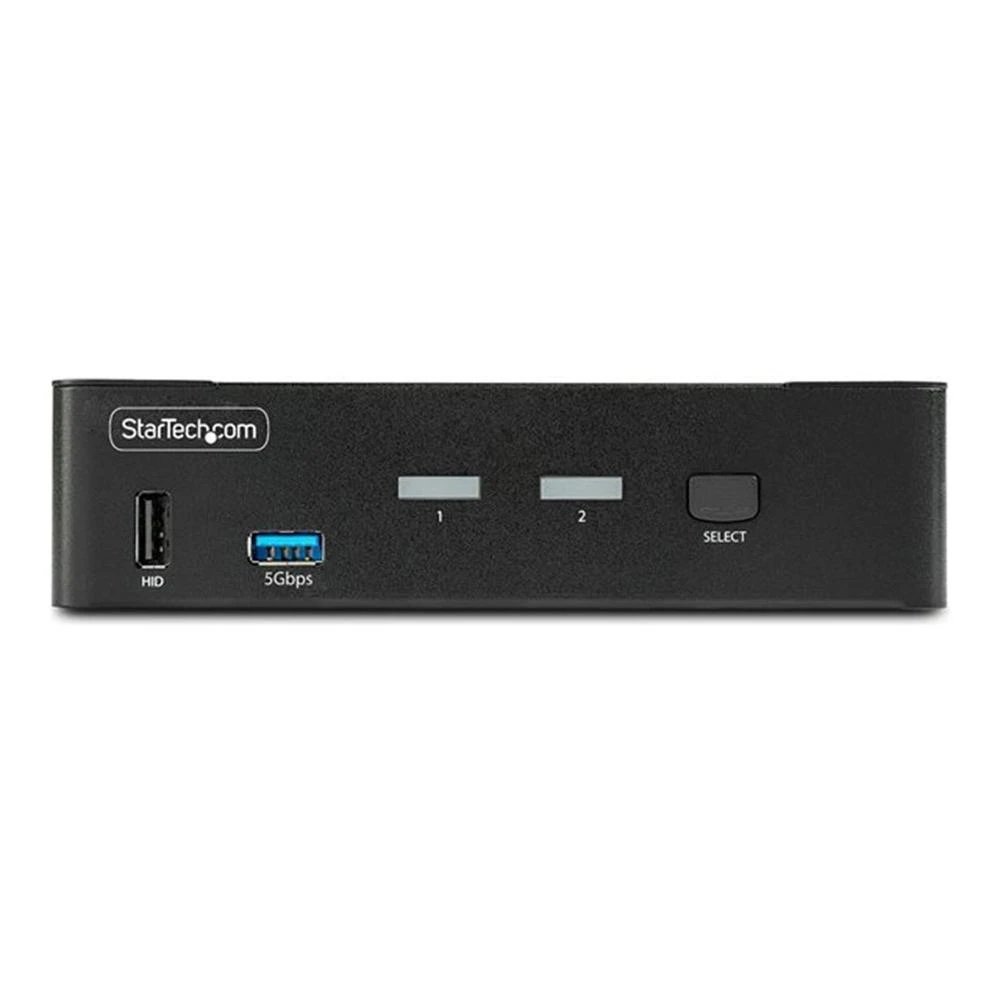 StarTech - Conmutador KVM de 2 puertos DisplayPort 1.4 D86A2-2-PORT-8K-KVM para entornos profesionales con soporte 8K a 60 Hz y DSC