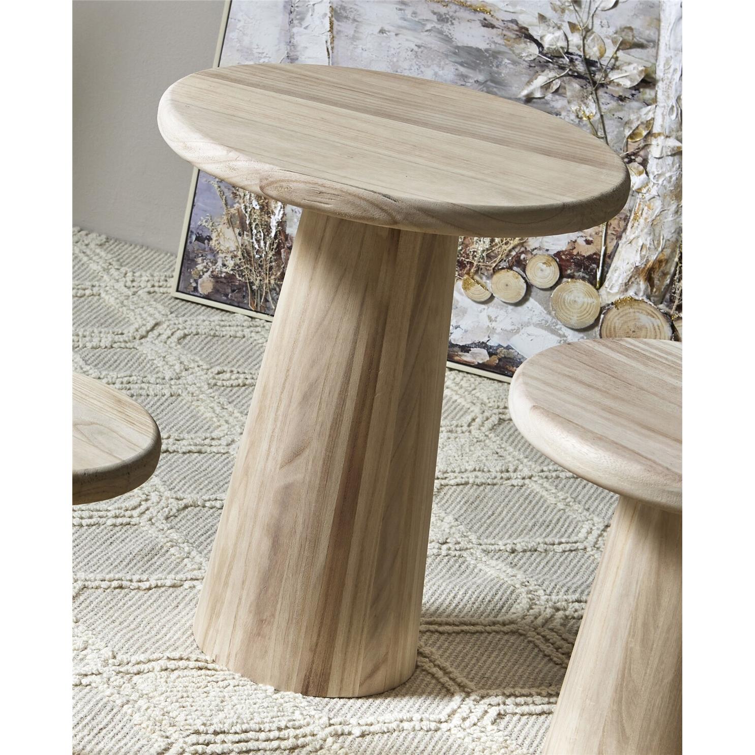Mesa de centro redonda madera nat. 60 cms. 50dx60 cms. El mejor complemento para tu hogar lo encontrarás aquí.