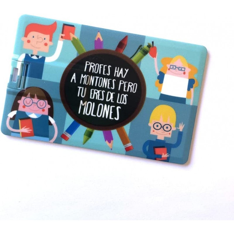 Memoria USB de 32Gb para el profe mas molón Antracita Raíz Regalos Regalos para Profes Inicio USB Papeleria Antracita