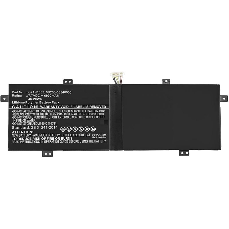 Bateria portatil coreparts para asus ux431 7.7v 6100mah 47wh