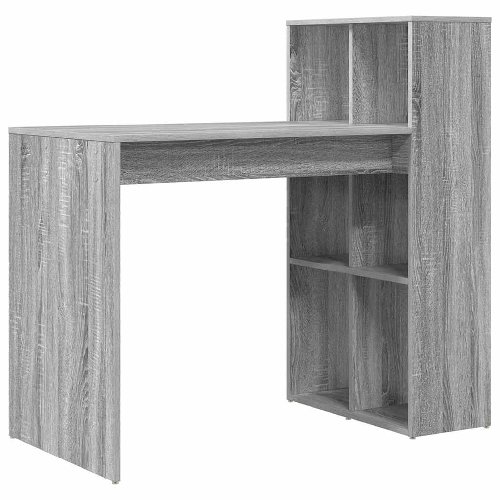 vidaXL Escritorio Gris Sonoma 108 x 55 x 103.5 cm Madera de ingeniería