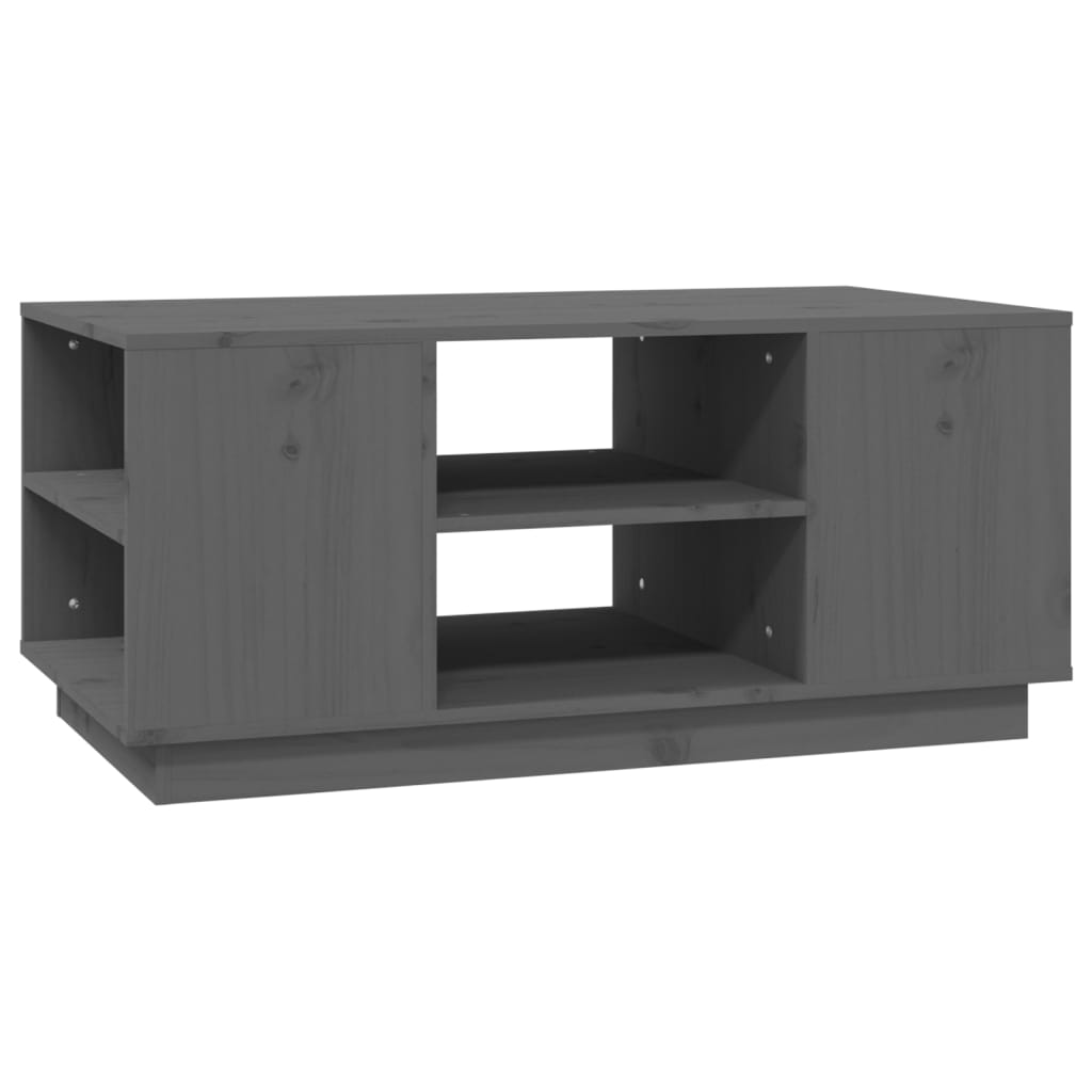 Vidaxl Mesa de Centro de Madera Maciza de Pino 90x49x40,5 Cm Natural