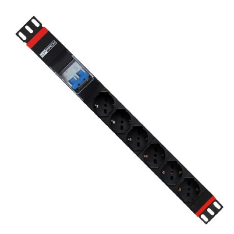 Wp Wpn-pdu-g02-06 Unidad De Distribución De Energía (pdu) 6 Salidas Ac 1u Negro, Rojo