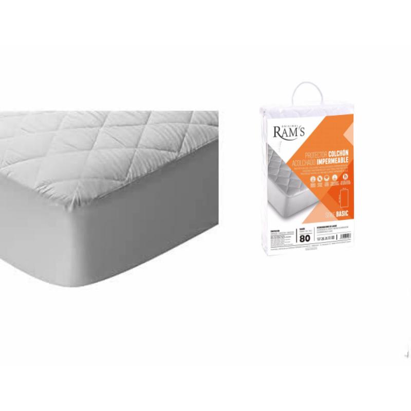 PlazaTres Aguas- Protector de Colchon Acolchado Impermeable, Transpirable, Hipoalergénico, Extrasuave, Varias Medidas 80-150X190/200