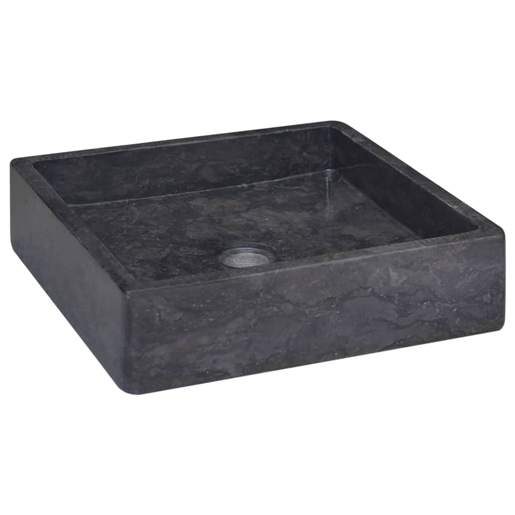 vidaXL Lavabo Mármol 40x40x10 cm Lavamanos Baño Inodoro Cuenca Fregadero Color Crema,  Gris,  Negro y mas