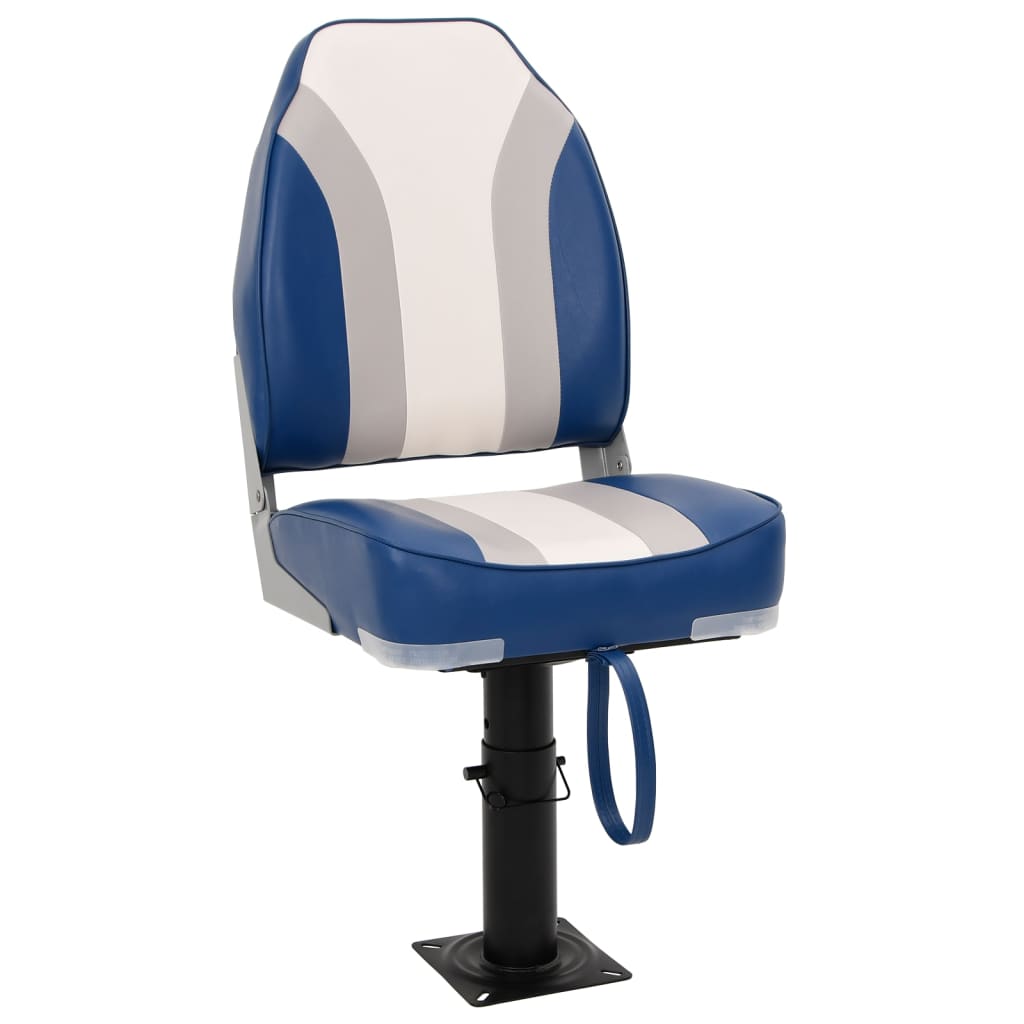 vidaXL Set de asientos plegables para barco 2 uds con respaldo alto