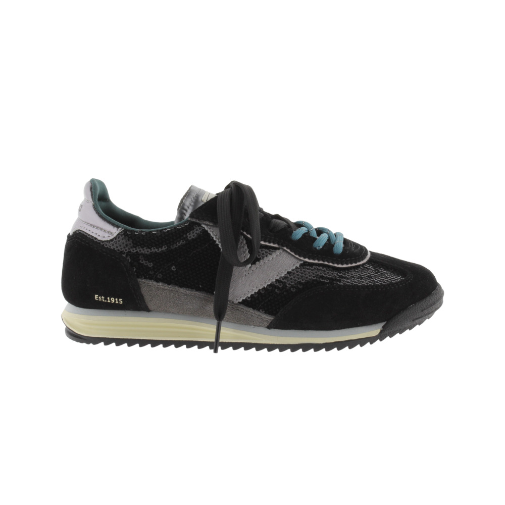 Victoria Saturno Zapatillas de lentejuelas con piezas metalizadas y de serraje y suela en sierra 1158119