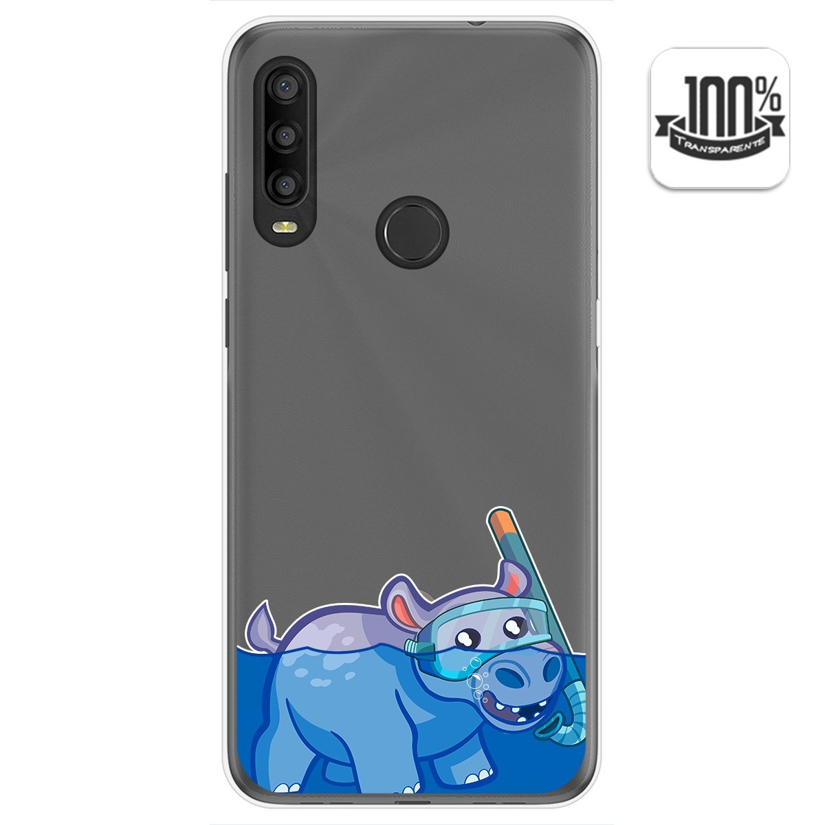Tumundosmartphone Funda Gel Transparente para Alcatel 1SE 2020 diseño Hipo Dibujos