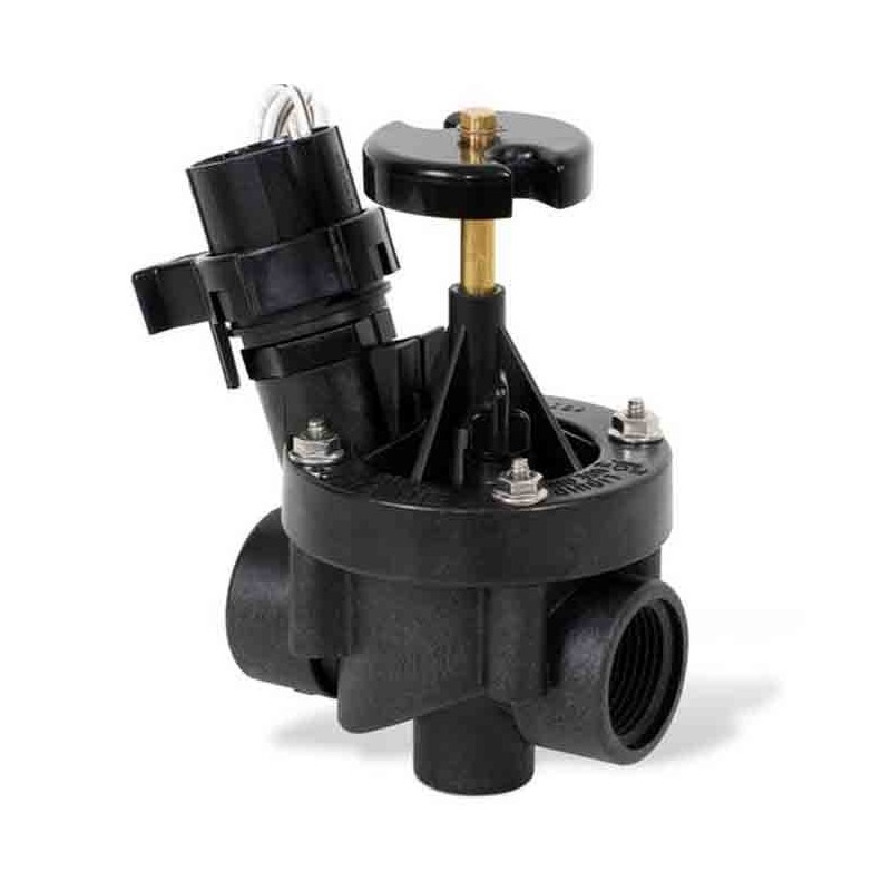 RAIN BIRD Electrovalvula de Riego 1" 100PEB Rain Bird | Electroválvula Jardin 24V con Regulador | Valvula Riego para Programador Electrico