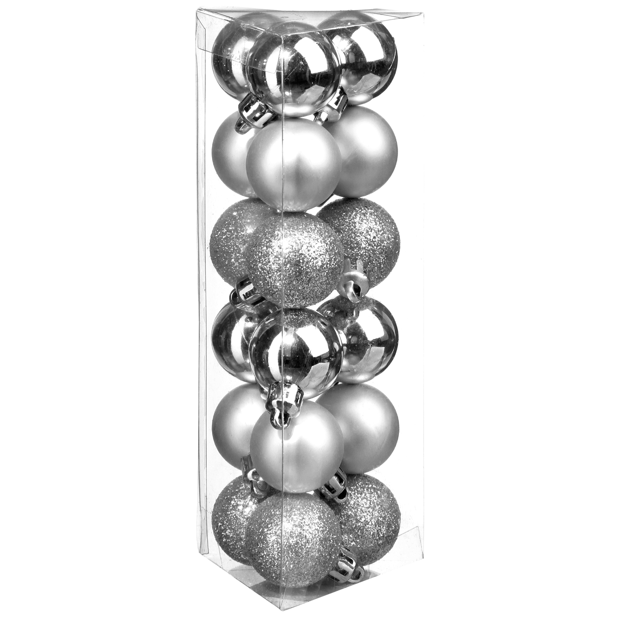 Atmosphera Bola Navidad Plata 30mm Adornos Decoración Diseño Adaptable