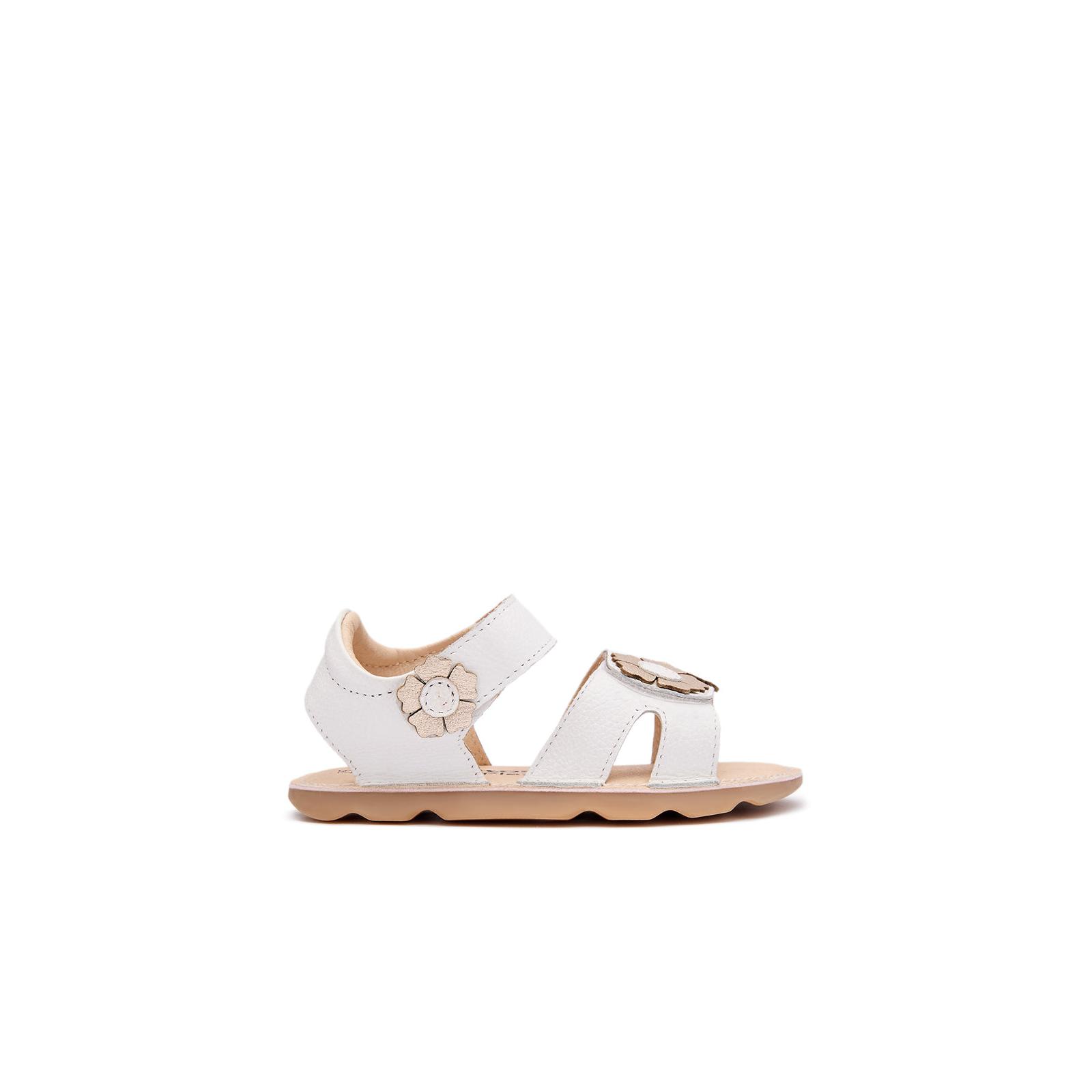Conguitos - Sandalias de Niña de Napa Barefoot Goflex en Blanco para Niña