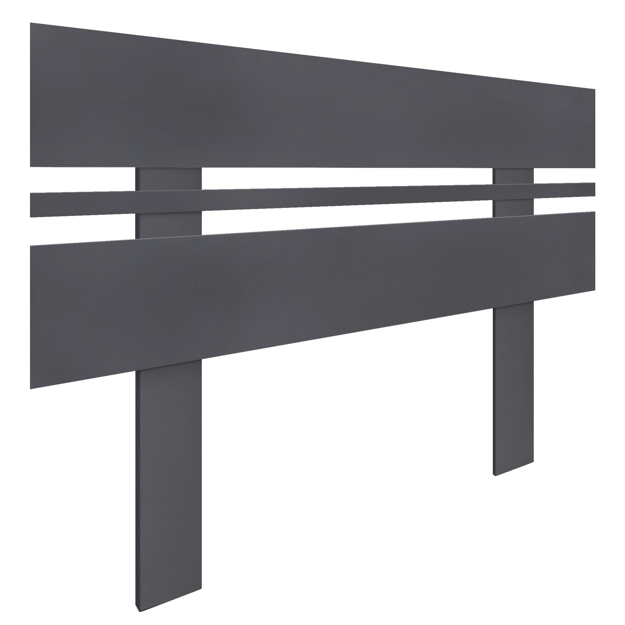 DHOME Cabecero de Madera reciclada DM Horizontal Ancho con Patas Cama Palets Herrajes incluidos