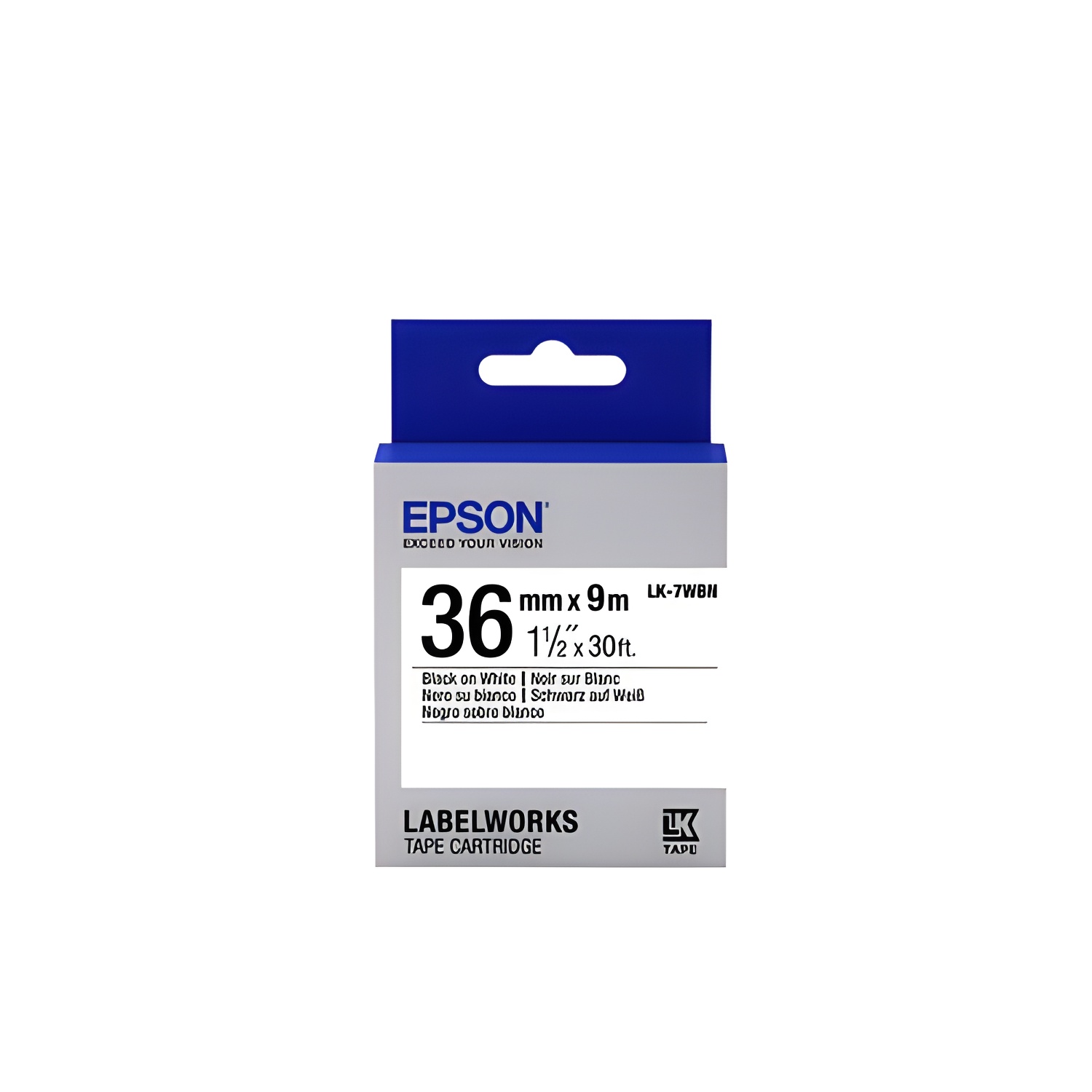 Epson cinta mecanográfico 36 mm x 9 m c53s657006 (lk-7wbn)
